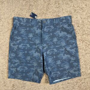 Johnnie O Prep Formance Shorts Mens Sz 34x9 Blue Camo Claymore Performance NWTS